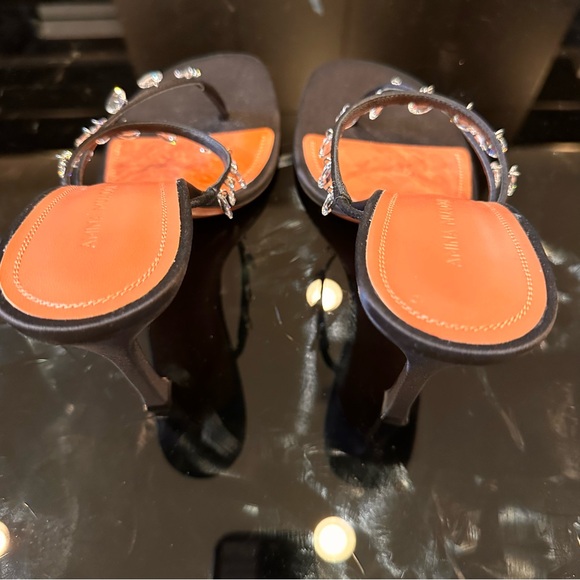 Amina Muaddi Tina Crystal Charm Sandal | SLIGHTLY USED - Picture 8 of 9